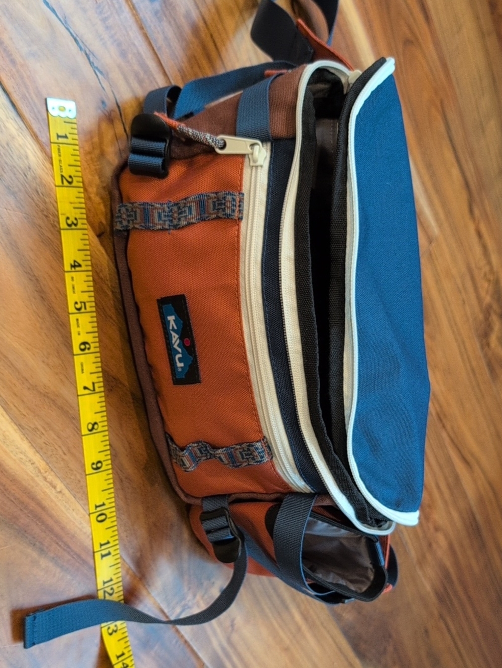 Kavu Washtucna Rust Orange and Blue Waist Belt Bag